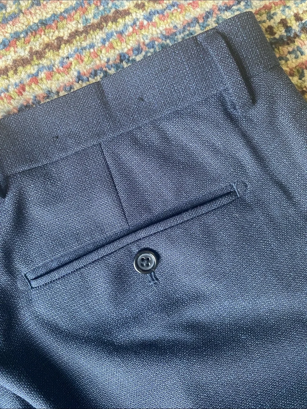 Banana Republic Marzotto Navy Modern Slim Fit Dress Pants in Wool 34x30